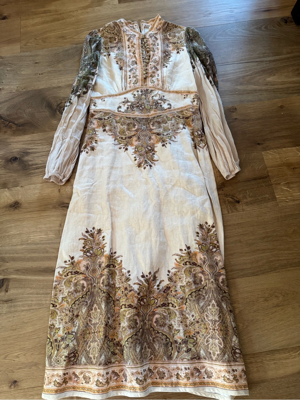 Zimmermann Beige Camisole with Orange Paisley Trim Size 3 (approx. US 10/12)